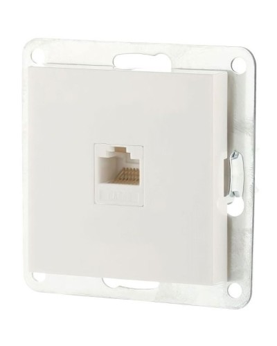 Розетка RJ-45 кат.5е с накладкой, белый LK80 (846104-1). Розетка компьютерная. Экопласт в Сургуте