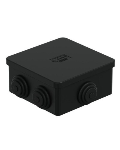Коробка JBS080 85х85х40, 6 вых, IP44, черная (44006BL-1). Коробка монтажная. Экопласт в Сургуте