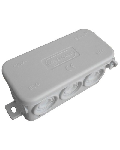 Коробка JBL090 90х42х40, 10вых., 4P (0,15…2,5мм²) серая (43154HF-GR). Коробка монтажная, огнестойкая, без галогена. Экопласт в Сургуте