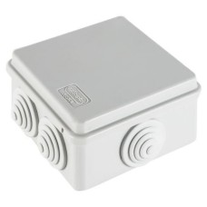 Коробка JBS101 100х100х55, 6 вых., IP55, серая (44037). Коробка монтажная. Экопласт