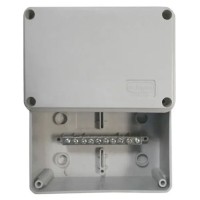 Коробка (КУП) JBS080 85х85х40, 6 вых, IP44 (44046KP): Коробка уравнивания потенциалов (КУП), 6х9мм, 8 зажимов
