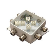 КМ-О (10к*6,0)-IP66-120х120, восемь вводов: Коробка монтажная огнестойкая