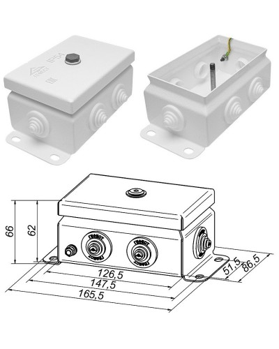 КМ IP55-0812 (без DIN рейки). Коробка монтажная электротехническая. Гефест в Сургуте