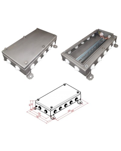 КМ IP55-1530, 14 вводов, нержавейка. Коробка монтажная электротехническая. Гефест в Сургуте