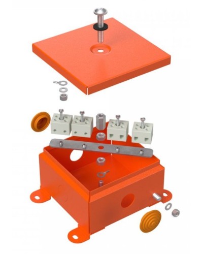 Коробка огнестойкая 110х110х65 (70-0360-FR6.0-8). Коробка огнестойкая для открытой установки. Промрукав в Сургуте