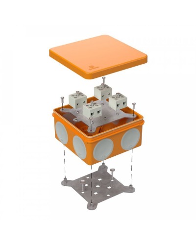 Коробка огнестойкая 100х100х50 (60-0300-FR2.5-8). Коробка огнестойкая для открытой установки. Промрукав в Сургуте